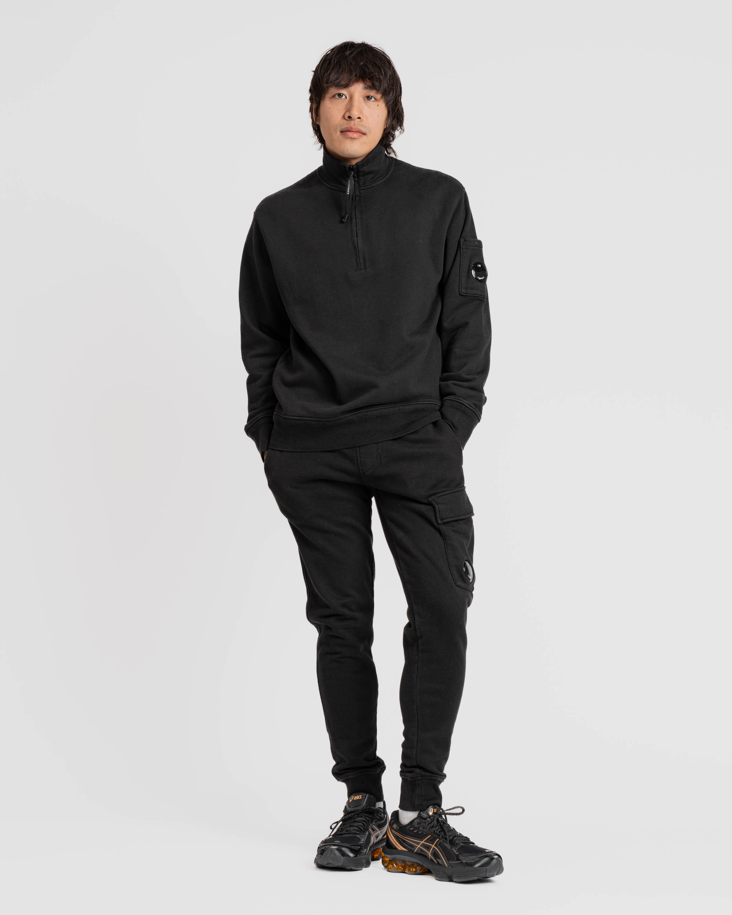 C.P. Company DIAGONAL FLEECE HALF ZIP SWEATSHIRT
